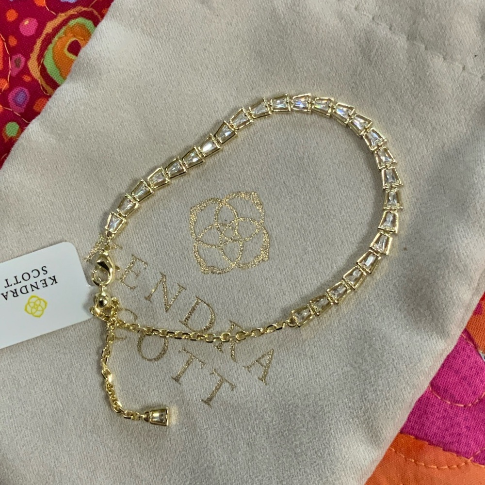 Kendra Scott Gold Bella Tennis Bracelet NWT